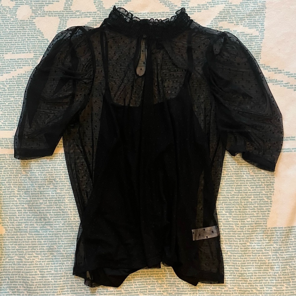 Halogen Dot Mesh Top